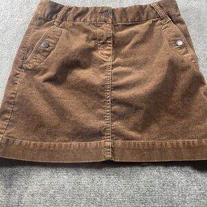 J. Crew Brown Corduroy Mini Skirt